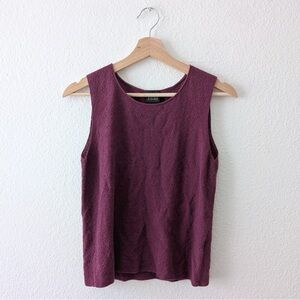 Eileen Fisher Italian Wool Knit Top Purple